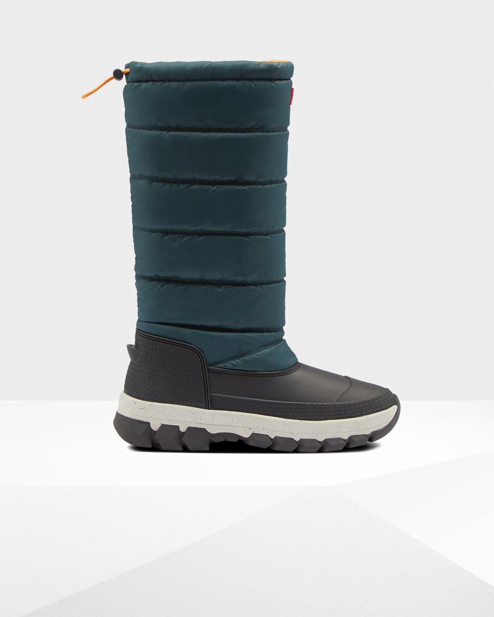 Hunter Mujer Original Insulated Tall - Botas de Nieve Verde/Gris - 731-LFODWV